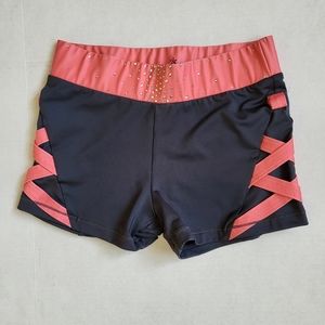 Rebelathletic Sport Shorts Pink Gray Youth Dance